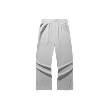 Anta Variety Training Collection Knitted Sports Pants Women's Pearlescent Gray