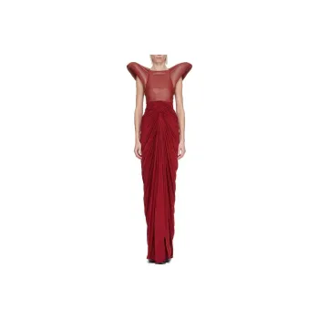 RICK OWENS/RO Kunst Top In Cardinal Sleeveless Dress Women's Red