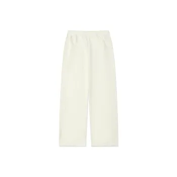 QIAODAN Knitted Sweatpants Women's Flowing Cloud White