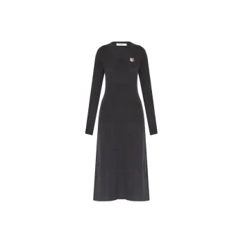 Maison Kitsune Long Sleeved Dresses Women's Black