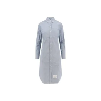 THOM BROWNE Buttoned Knee-Length Shirt Dress