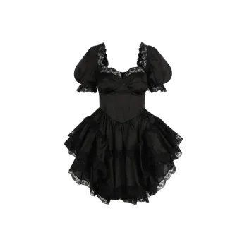 Selkie Collection Short Sleeved Dress Women's Black