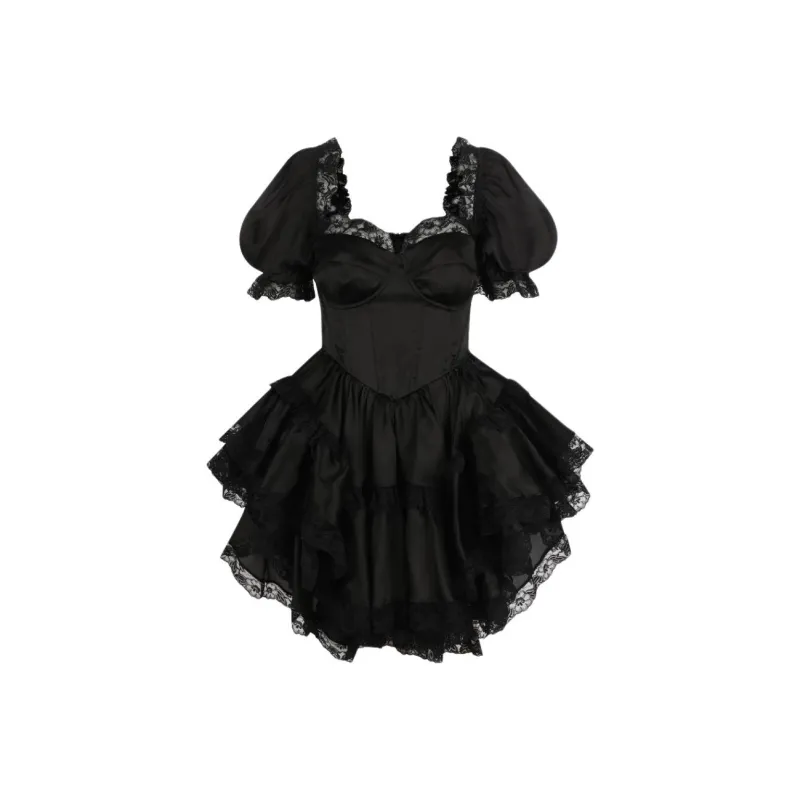 Selkie Collection Short Sleeved Dress Women's Black-0