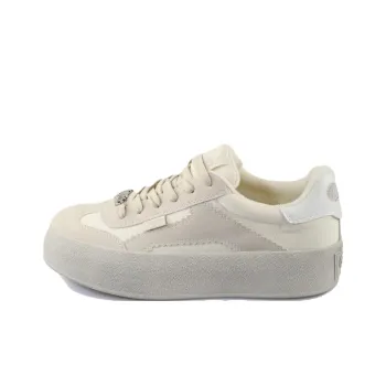 Buffalo Low Top Skateboard Shoes Unisex Cream Beige