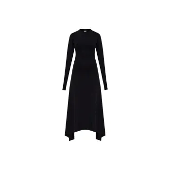 Vetements Logo Embroidered Long Sleeved Dress