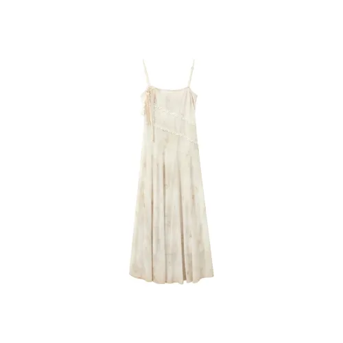3COLOUR Slip Dresses Women's Beige Blended
