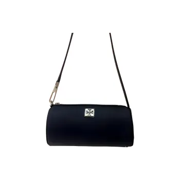 TORY BURCH VIRGINIA Fabric Cylinder Bag, Shoulder Bag Women's Black