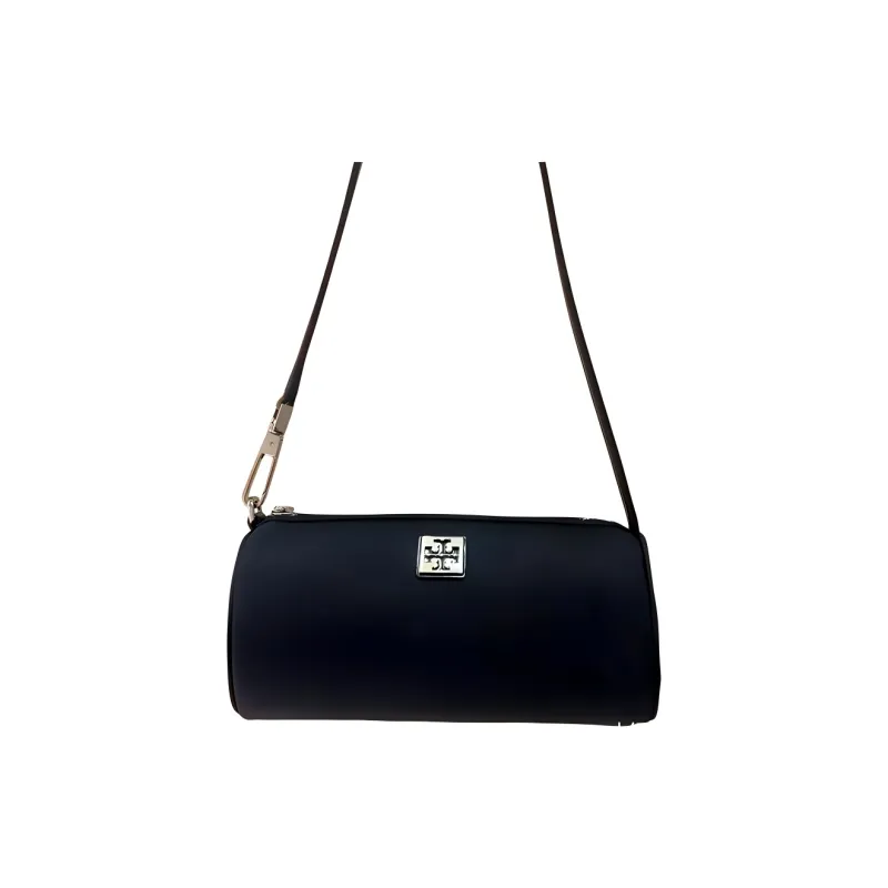 TORY BURCH VIRGINIA Fabric Cylinder Bag, Shoulder Bag Women's Black-0