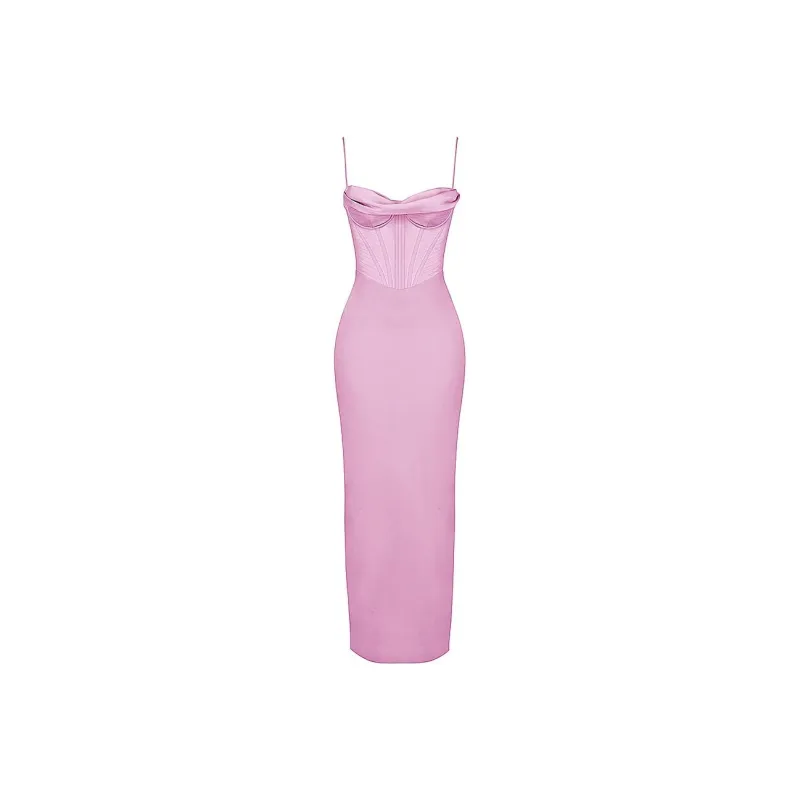 HOUSE OF CB CHARMAINE Slip Dress Women's Pink/Pink-0