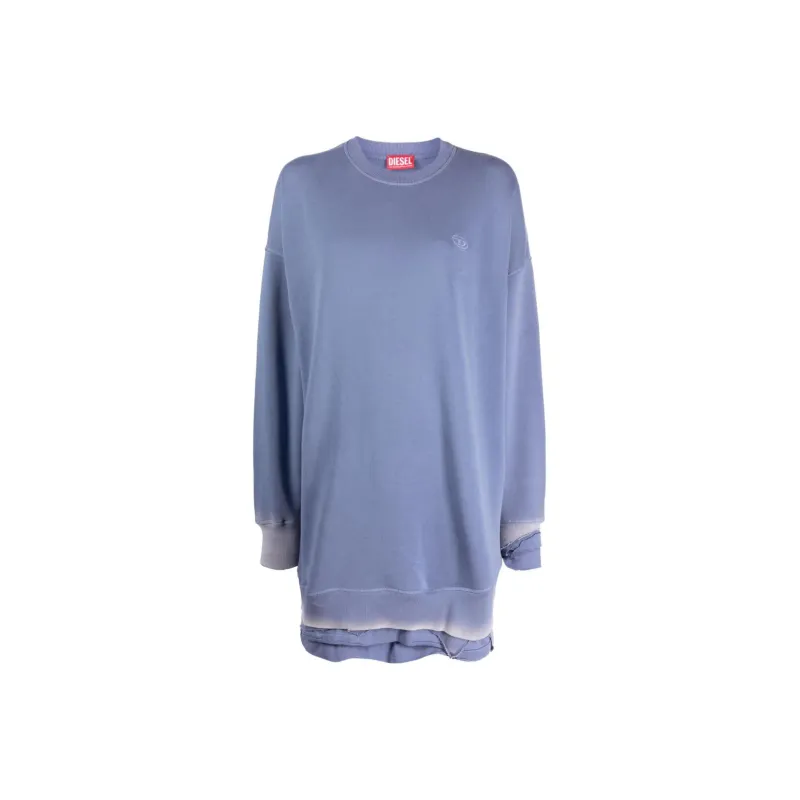 DIESEL D-Rollege Distressed Sweatshirt Minidress-0