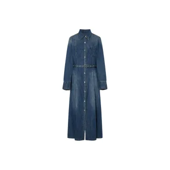 MOCO Long Sleeved Dresses Women's Denim Blue