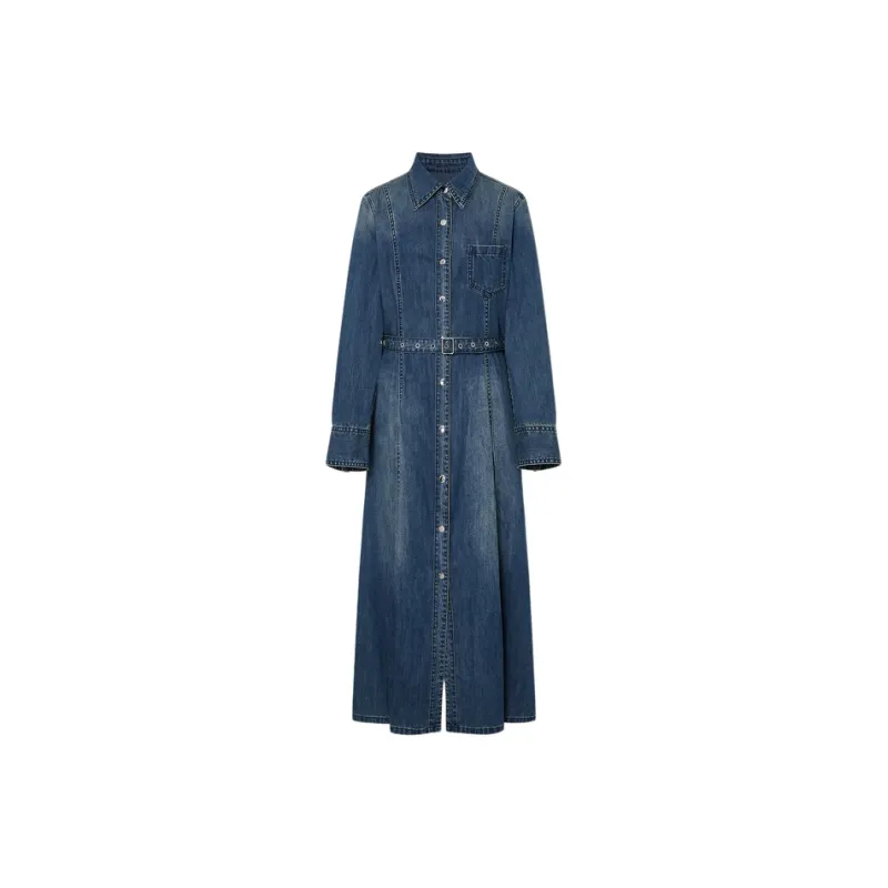 MOCO Long Sleeved Dresses Women's Denim Blue-0
