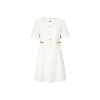JZ Juzui Short-Sleeved Dresses Women's Ecru