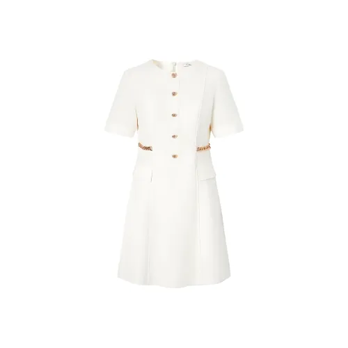 JZ Juzui Short-Sleeved Dresses Women's Ecru