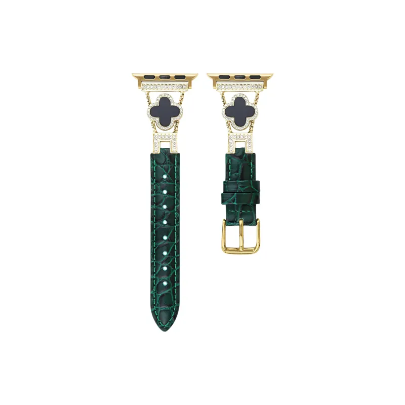KVZUVUU Watch Band Apple Compatibility Metal Leather Material-6