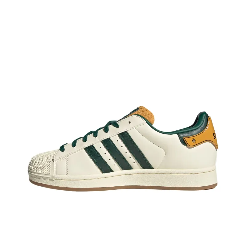 Adidas Originals Superstar 2 Low Top Skateboard Shoes Unisex White Green-2