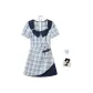 (Cropped Blue+Hair Tie) Comes with