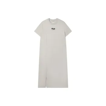 FILA MILANO Collection SS25 Short Sleeved Dress Women's Monotone Gray GY