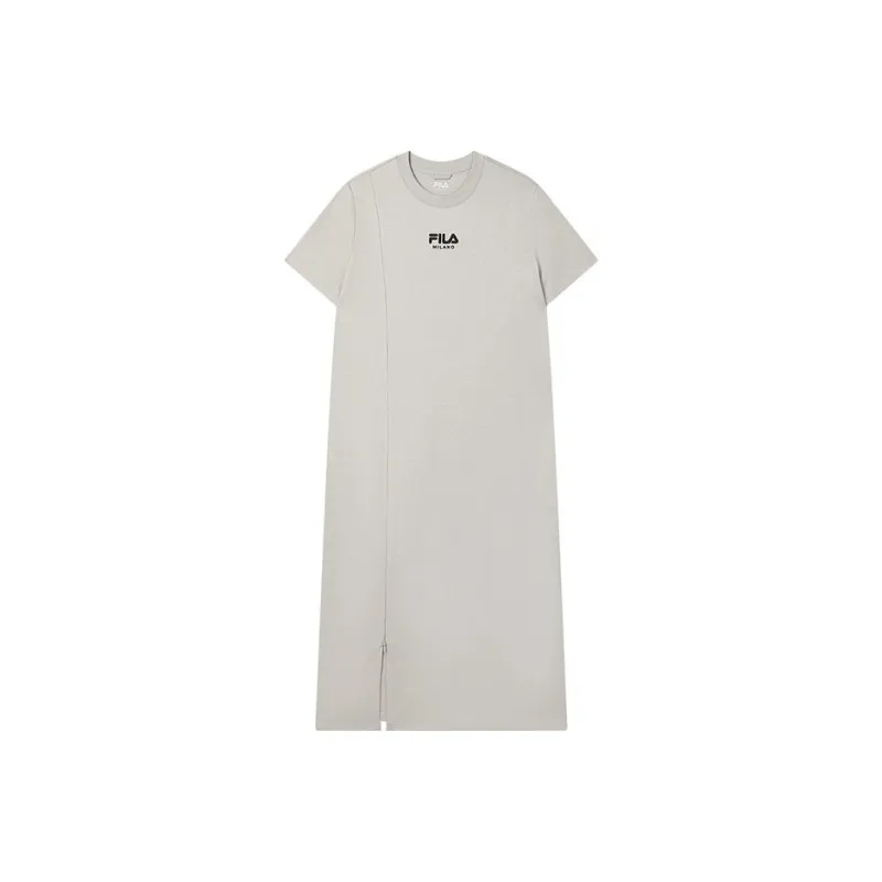 FILA MILANO Collection SS25 Short Sleeved Dress Women's Monotone Gray GY-0
