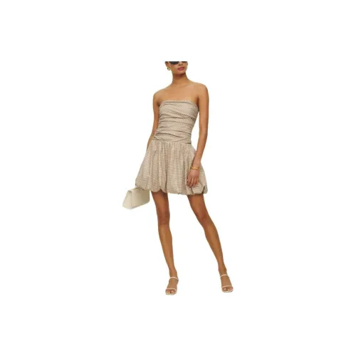 REFORMATION Clea Dress Sleeveless Dress Women's Light Brown