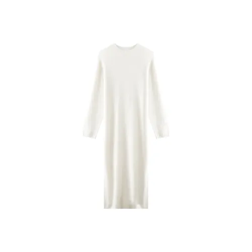THE SEA LIFE Long Sleeved Dress Women's Cream White