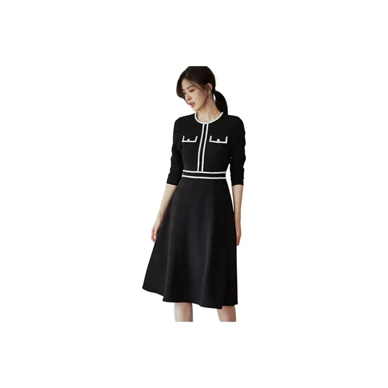 ROEYSHOUSE Long Sleeved Dress Women's Black-0
