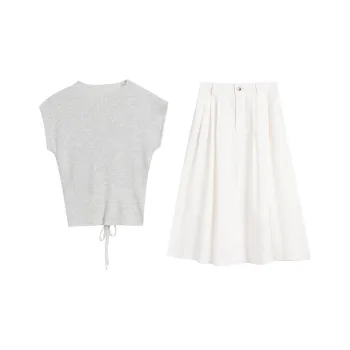 TWOPLUMGIRLS Two Piece Skirt Sets Women's