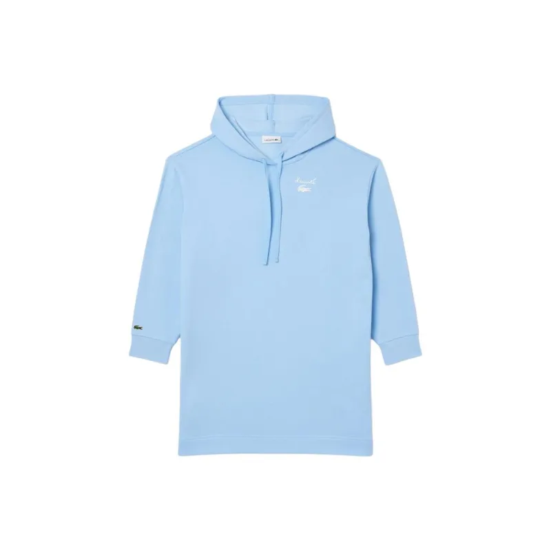 LACOSTE Long Sleeved Dress Women's Light Blue-0