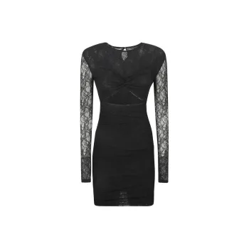 PHILOSOPHY DI LORENZO SERAFINI Chantilly lace Ruched Minidress