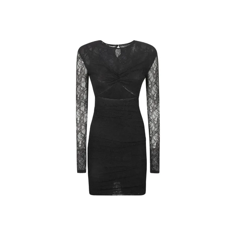 PHILOSOPHY DI LORENZO SERAFINI Chantilly lace Ruched Minidress-0