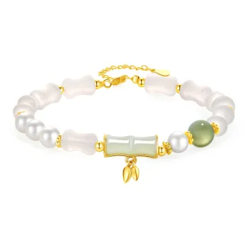 Lao Feng Xiang Bracelets Green Jade Women's