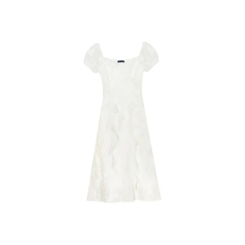 MITX Short Sleeved Dress Women's White-5