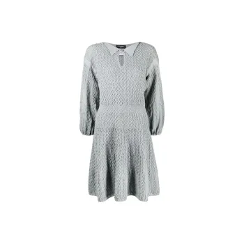 CHANEL Ruched Knitted Dress