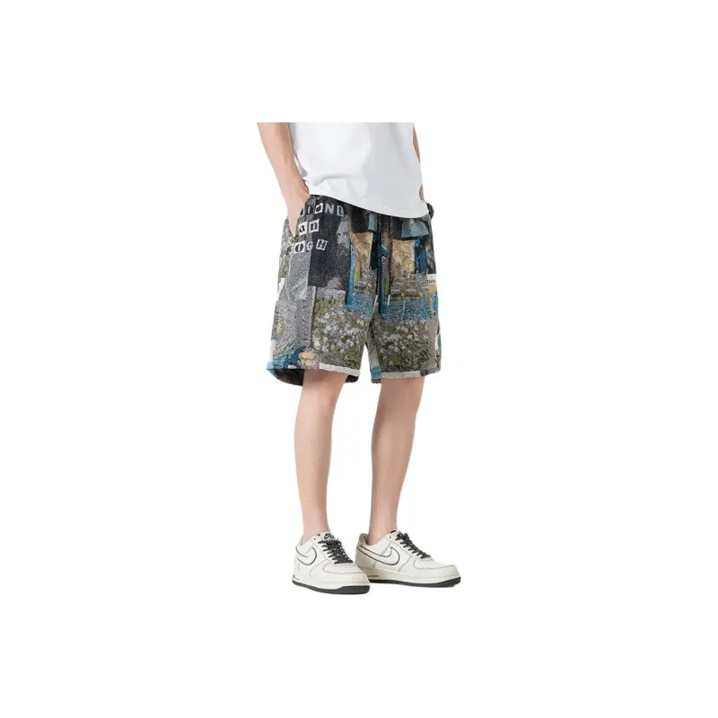 MASGLO Casual Shorts Unisex Prussian Blue-0