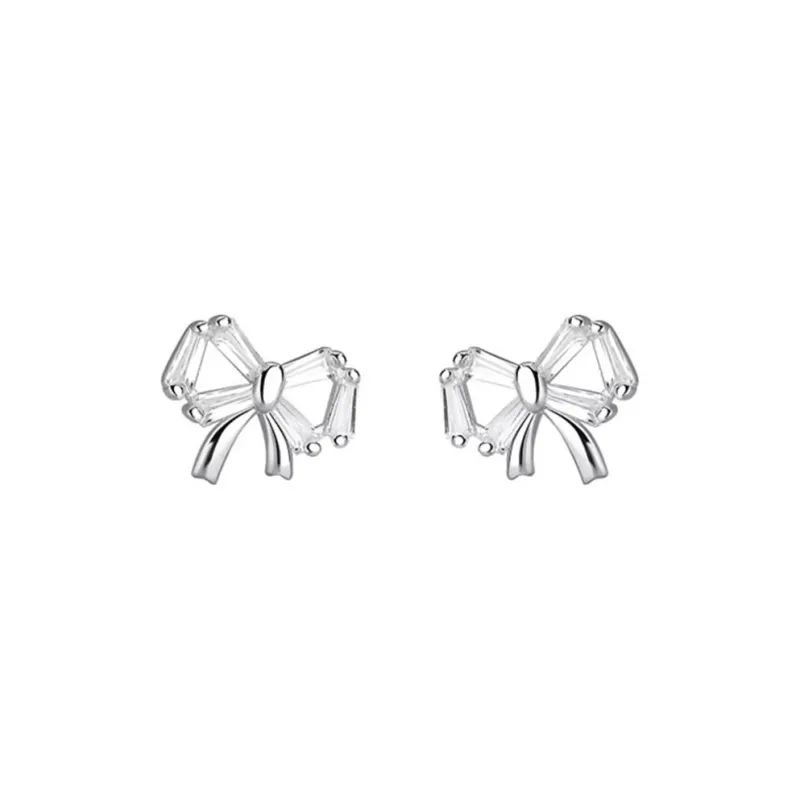 High Quality 925 Sterling Silver Jewelry Fashion Stud Earrings Women's-0