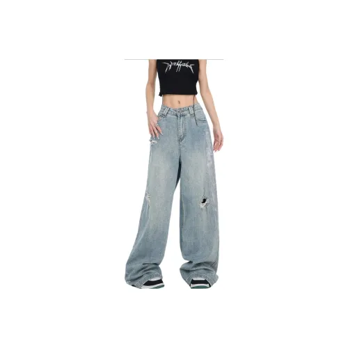 YICHEN Jeans Women's Light Blue