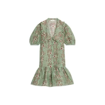 Sandro Short-Sleeved Dresses Women's Green