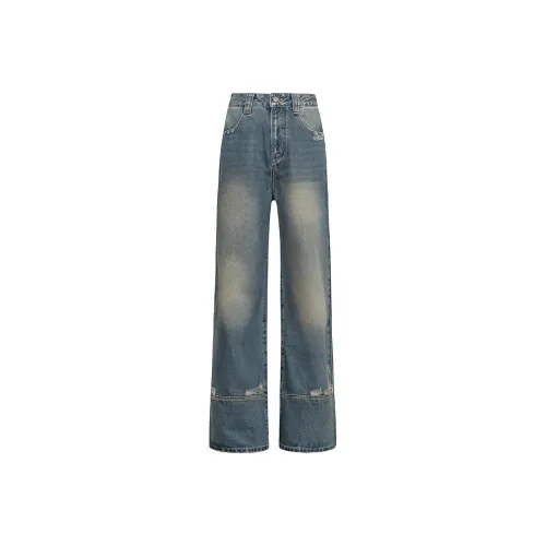 MEIYANG Jeans Women's Vintage Blue