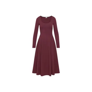 ARITZIA Babaton Leda Ponte Dress Long-Sleeved Dresses Women's Sumac Burgundy