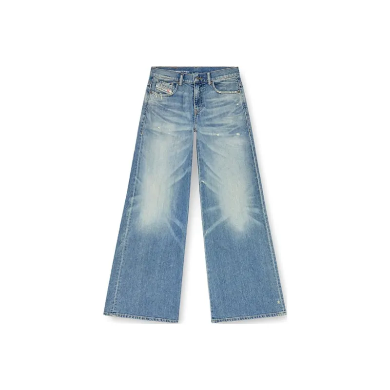 DIESEL 1978 D Akemi Straight Leg Distressed Jeans-0