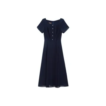 Yiner SS24 Short Sleeved Dresses Women's Navy Blue