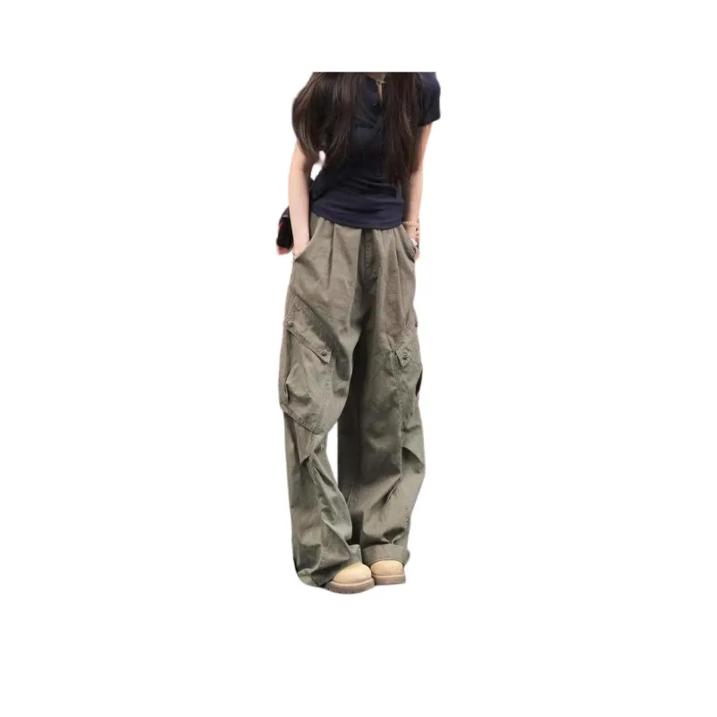 TLONELY1 Cargo Pants Women's Gray-0