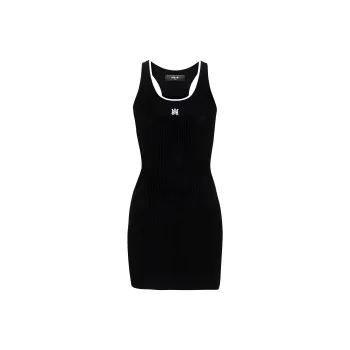 AMIRI Logo Embroidered Knitted Mini Dress