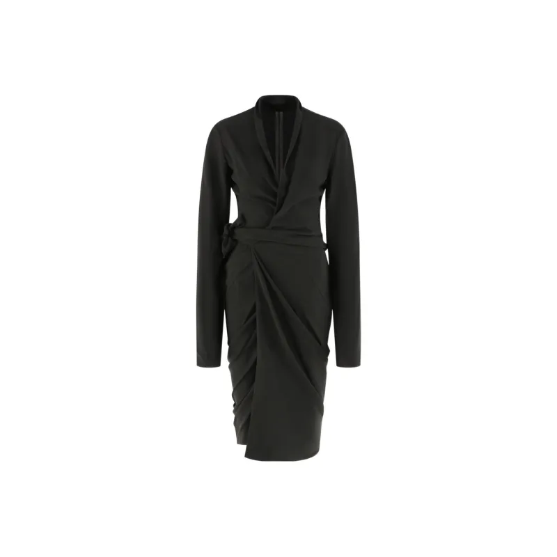 RICK OWENS Tie Fastened Wrapped Dress-0