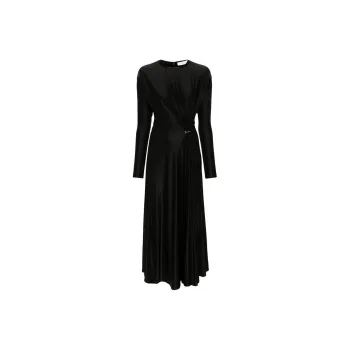Paco Rabanne Crewneck Gathered Dress