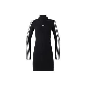 Adidas Originals Premium Knit Dress Long Sleeved Dresses Women's Black