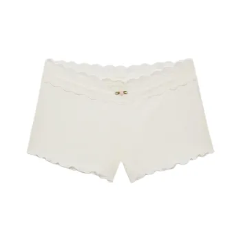 Victoria's Secret For Love & Lemons Eisley Ribbed Knit Short/White Casual Shorts Women's White