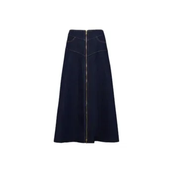 DVF Diane Von Furstenberg FW24 Denim Long Skirts Women's Blue