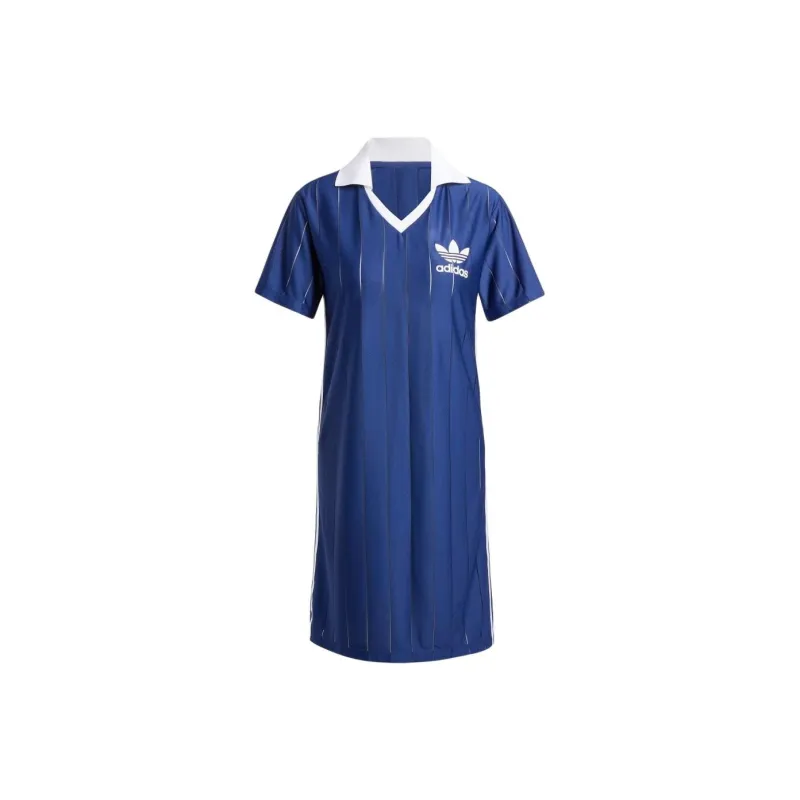 Adidas Originals Short Sleeved Dresses Women's Dark Blue-0