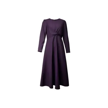 LANSEER Long-Sleeved Dresses Women's Purple